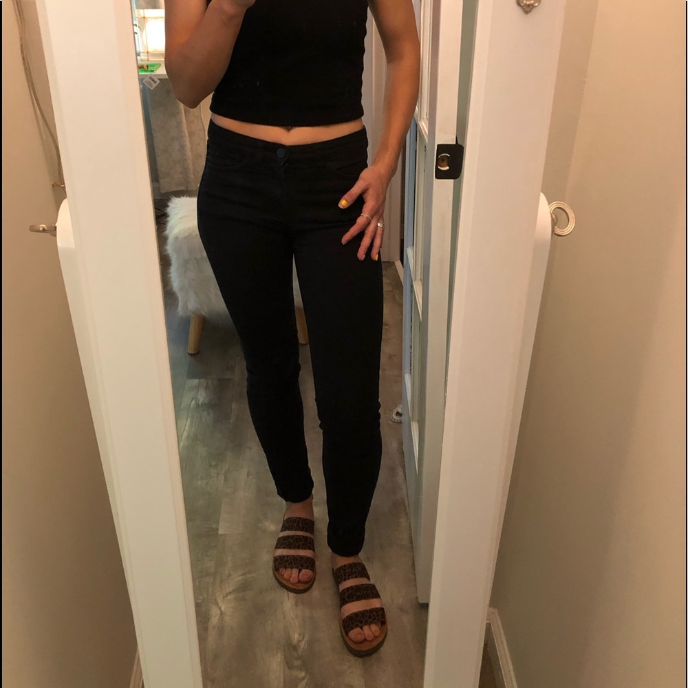 H&M black denim skinny jeans sz 25